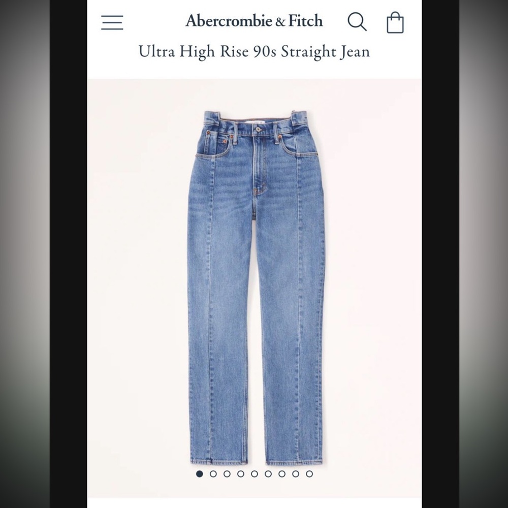 NWT Abercrombie Curve love 90s ultra high rise straight jean - size 24